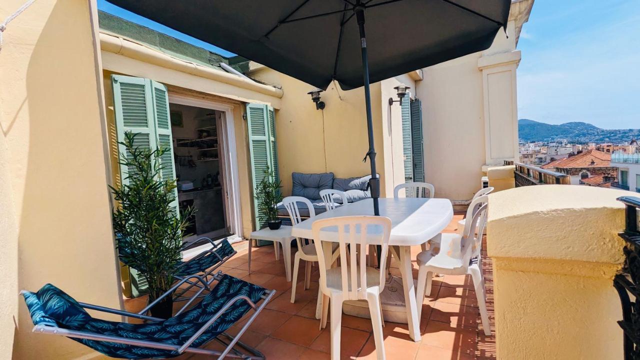 charmant studio au Cœur de Nice terrasse ensoleillée 850 M des plages Exterior foto